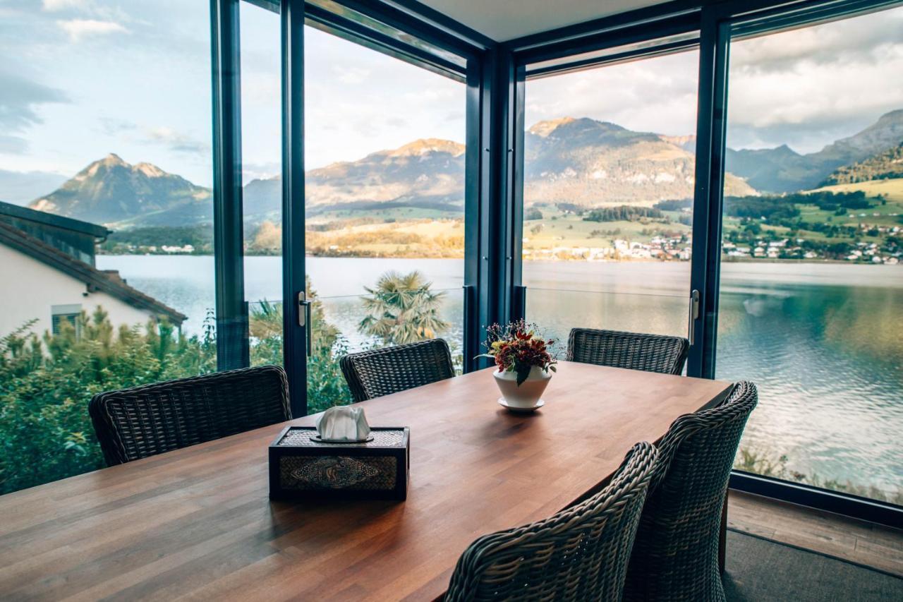 Luxury Loft On Top Of Villa Wilen With Tremendous Views By The Lake ซาร์เนน ภายนอก รูปภาพ